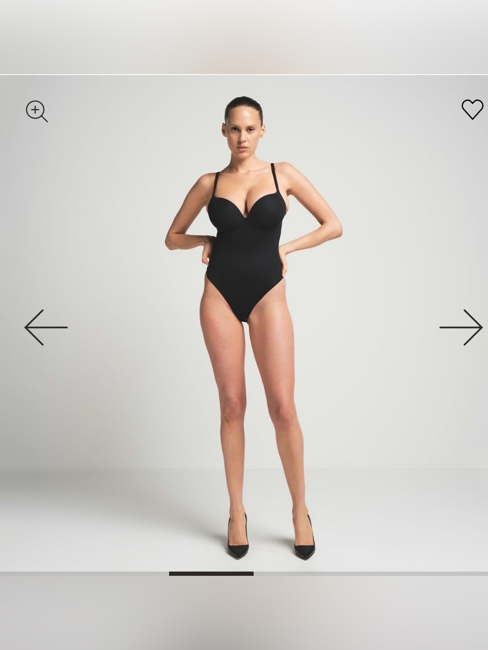SKIMS Ultimate Body Thong Bodysuit Onyx Black Size M  NWT Sculpting Shapewear